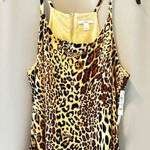 Zip back cheetah print camisole